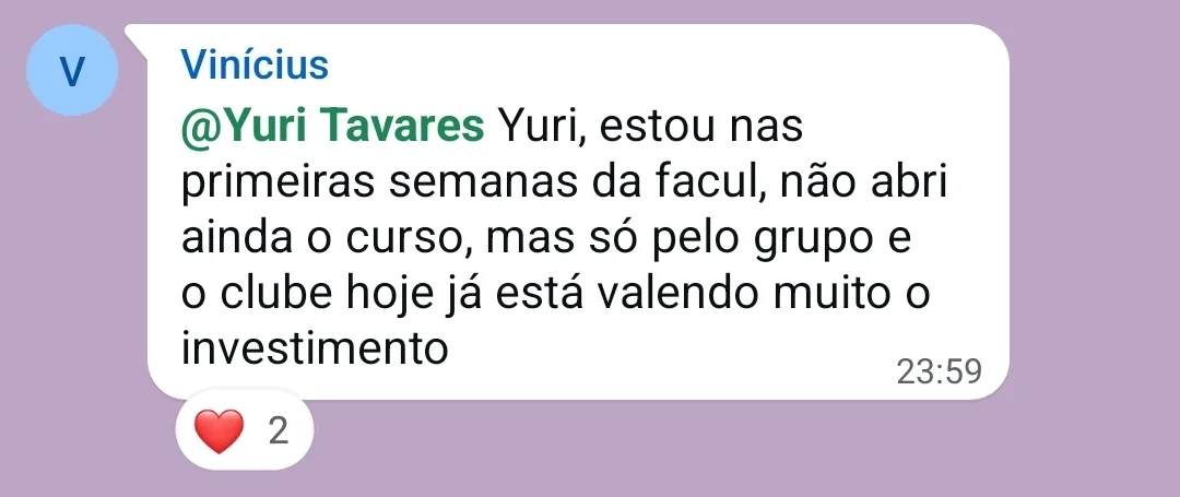Depoimento de aluno 4